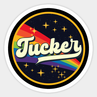 Tucker // Rainbow In Space Vintage Style Sticker